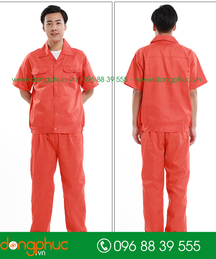 Mẫu bảo hộ màu cam cộc tay